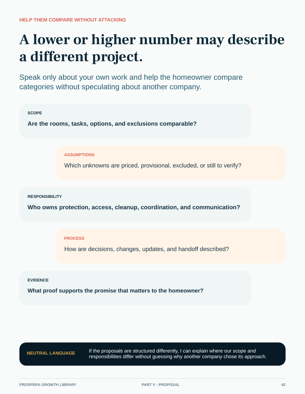 Responsible proposal comparison guidance preview